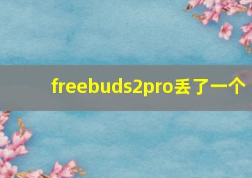 freebuds2pro丢了一个