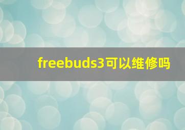 freebuds3可以维修吗