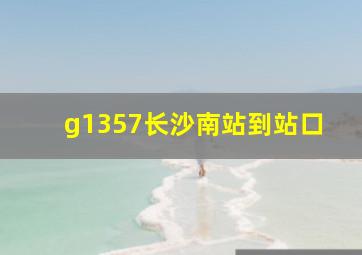 g1357长沙南站到站口