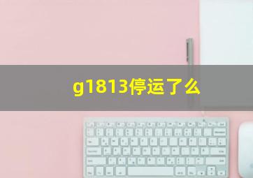 g1813停运了么