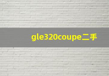 gle320coupe二手