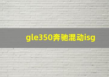 gle350奔驰混动isg