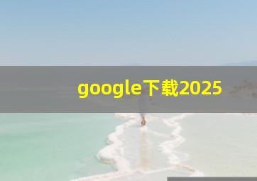 google下载2025