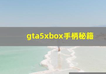 gta5xbox手柄秘籍