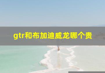 gtr和布加迪威龙哪个贵