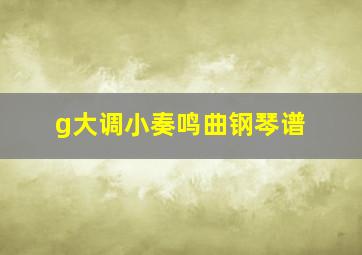 g大调小奏鸣曲钢琴谱