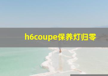 h6coupe保养灯归零