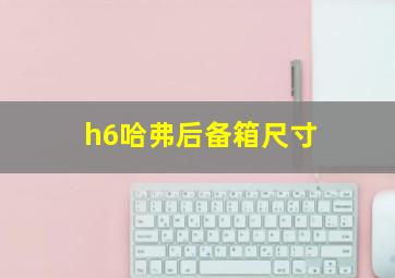 h6哈弗后备箱尺寸