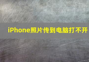 iPhone照片传到电脑打不开