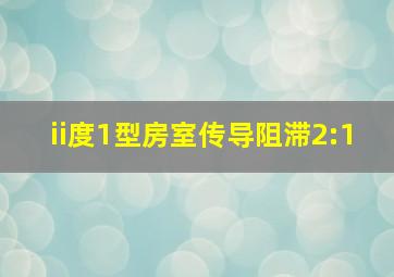 ii度1型房室传导阻滞2:1