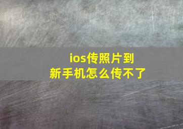 ios传照片到新手机怎么传不了