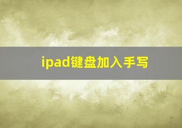 ipad键盘加入手写