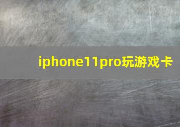 iphone11pro玩游戏卡