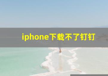 iphone下载不了钉钉