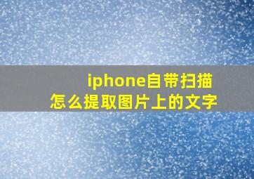 iphone自带扫描怎么提取图片上的文字