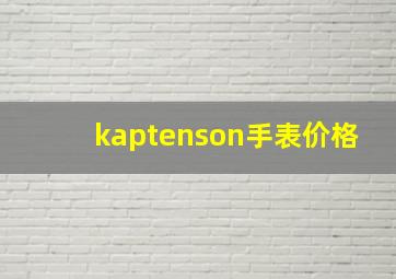 kaptenson手表价格