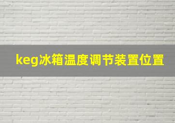 keg冰箱温度调节装置位置