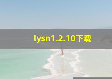 lysn1.2.10下载