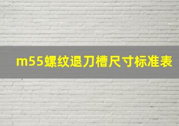 m55螺纹退刀槽尺寸标准表