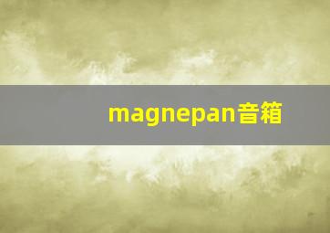 magnepan音箱