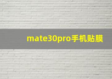 mate30pro手机贴膜