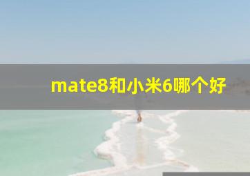 mate8和小米6哪个好