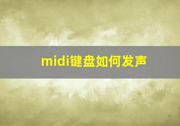 midi键盘如何发声