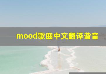 mood歌曲中文翻译谐音