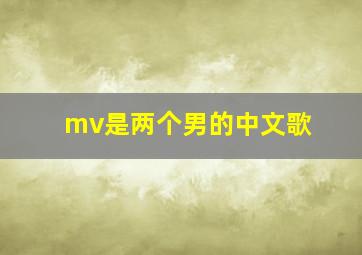 mv是两个男的中文歌