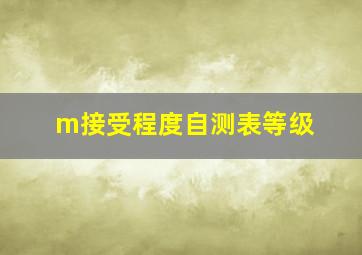 m接受程度自测表等级