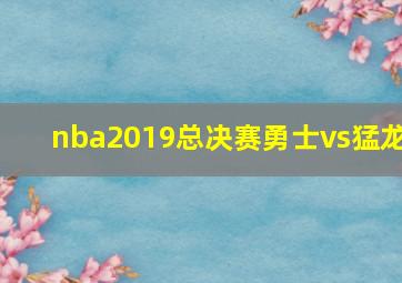 nba2019总决赛勇士vs猛龙