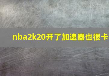 nba2k20开了加速器也很卡