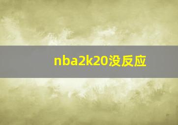 nba2k20没反应