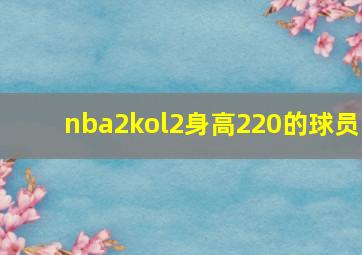 nba2kol2身高220的球员