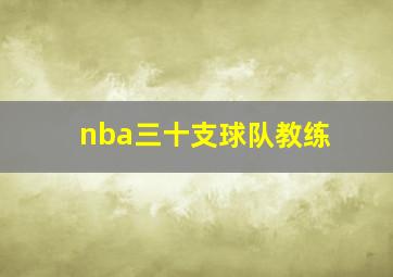 nba三十支球队教练