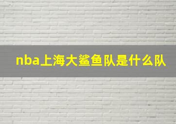 nba上海大鲨鱼队是什么队