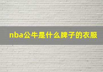 nba公牛是什么牌子的衣服