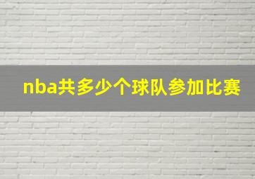 nba共多少个球队参加比赛