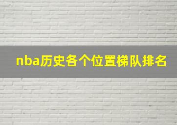 nba历史各个位置梯队排名