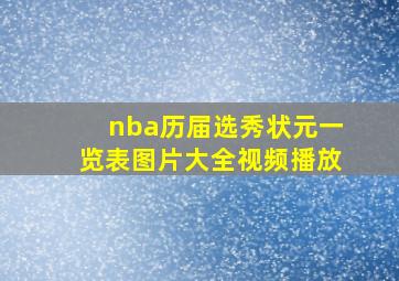 nba历届选秀状元一览表图片大全视频播放