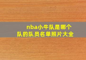 nba小牛队是哪个队的队员名单照片大全