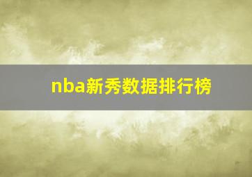 nba新秀数据排行榜