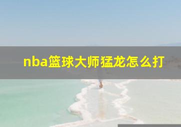 nba篮球大师猛龙怎么打