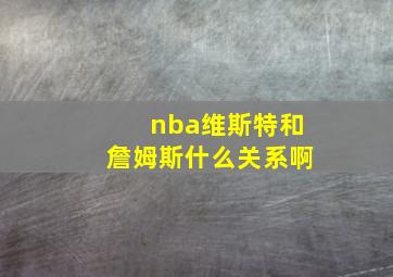 nba维斯特和詹姆斯什么关系啊