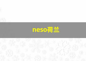 neso荷兰