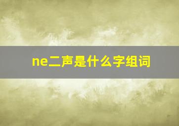 ne二声是什么字组词