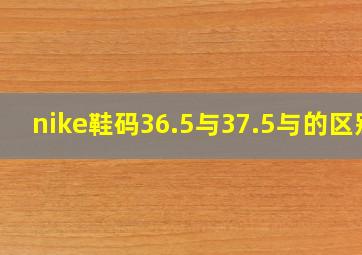 nike鞋码36.5与37.5与的区别