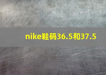 nike鞋码36.5和37.5