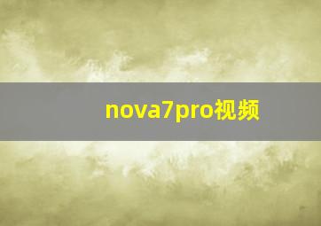 nova7pro视频