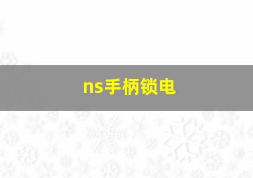 ns手柄锁电